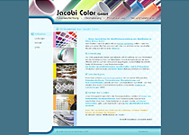 Screenshot Website www.jacobi-color.de